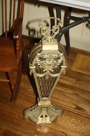 Vintage brass fireplace fam