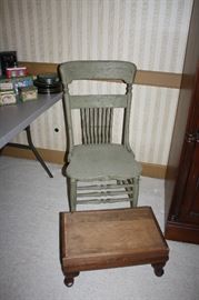 Great vintage chair and stool