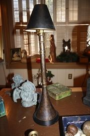 Candle holder made with bugle