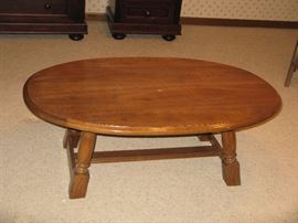 Wood Oval Coffee Table
