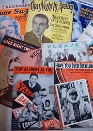 Hundreds of sheet music