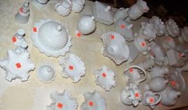 Hobnail milk glass