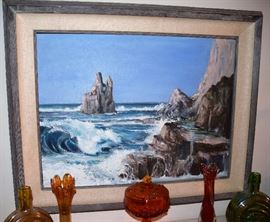 Original oil seascape