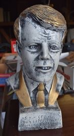 Primitive Robert Kennedy memorial bust