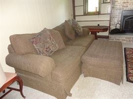 Large sofa for the family room with ottoman.
