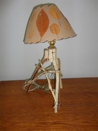 Adirondack style lamp.
