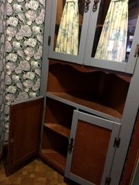 Really CUTE painted corner cabinet...