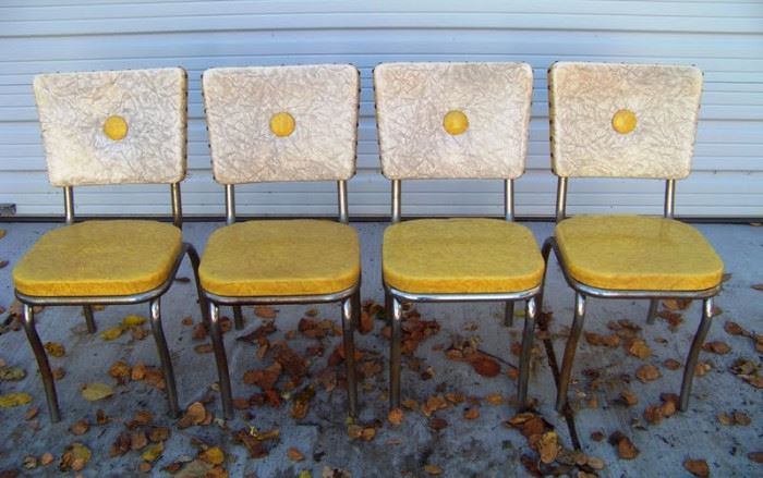 Yellow kitchen chairs (set of 4)