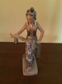 Vintage Dahl Jensen Denmark Porcelain Figurine Javanese Dancer #1114