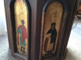 Detail, painted panel occasional table