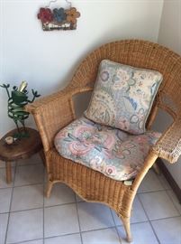 Wicker sun porch chair