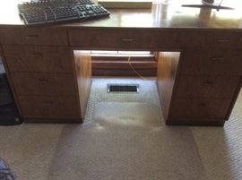 Burled wood desk