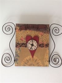 Charming heart wall clock