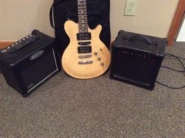 Hohner electric guitar, amplifiers