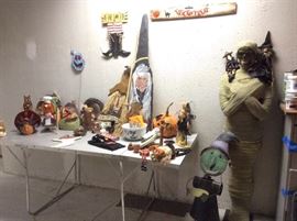 Halloween and Xmas holiday decorations