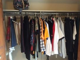 Assorted women's and men's clothing and accessories 