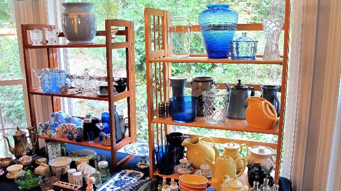 Amazing variety of nice antique to contemporary glass, china, pottery and smalls.