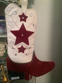 Western boot Christmas stocking