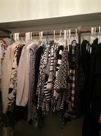 Assorted clothes in black & white