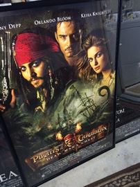 Pirates of the Caribbean framed poster - great for a home movie theater