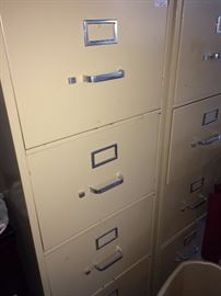 Two four-drawer filing cabinets; small cabinets available as well