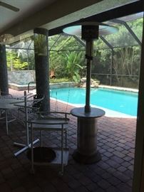 Outdoor heater...it does get cold in Florida ! Be prepared..