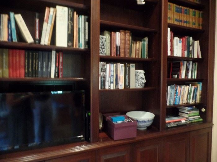 Books and small flat screen