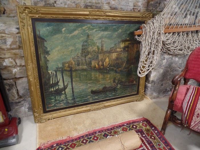 The Grand Canal with gesso frame