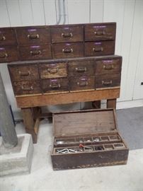 Primitive tool chest and drawers