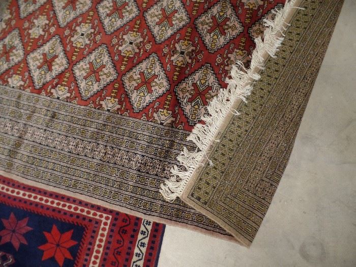 Lots of wool rugs from Iran, Turkey, etc