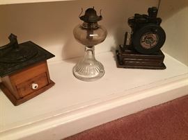 Coffee Grinder, oil lamp