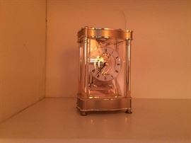 Brass and glass clock