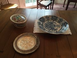 China and Blue and White Asian Plate