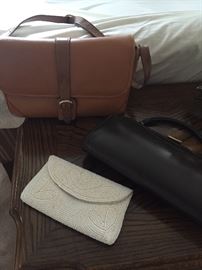 Gucci purse, vintage purse, and beaded evening clutch