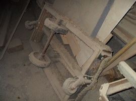 Old railroad style baggage or freight cart