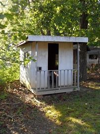 Outside of playhouse - Easy to move to your home