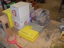New in the box sanding disc, belts and flat sheets