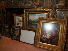 oil paintings, framed and unframed