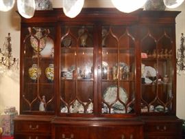 Vintage mahogany breakfront ca. 1940s