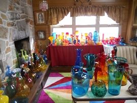 100s pieces Blenko glass, some signed by Wayne Husted and Matthew Carter