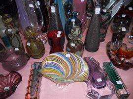 Rainbow Venetian glass bowl