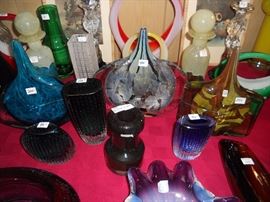 Mdina glass organically shaped vases