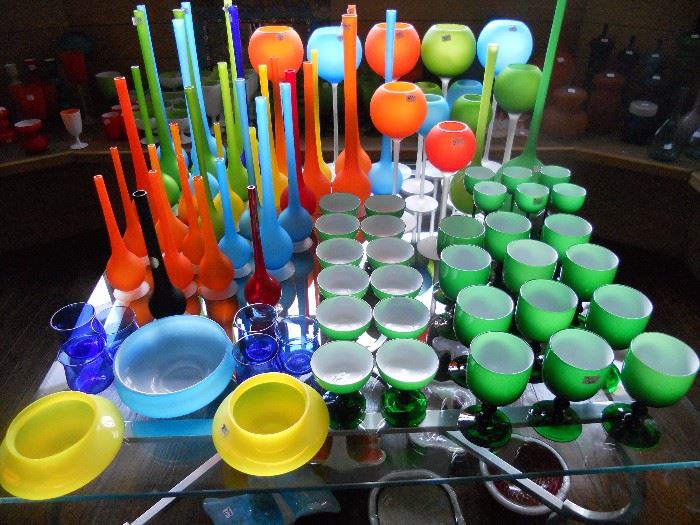 Very many pieces Carlo Moretti Venetian glass