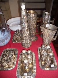 Mexican Taxco & Alpaca mother of pear wares