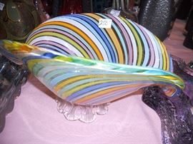 This is the Rainbow Venetian glass bowl pictured on the dedication page of Leslie's book Fifties Glass
