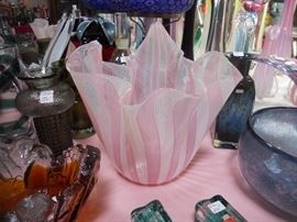 Large Venini handkerchief vase