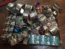 Amazing Mexico sterling jewelry, more than this to show you but not ready until Thurs mid afternoon!
