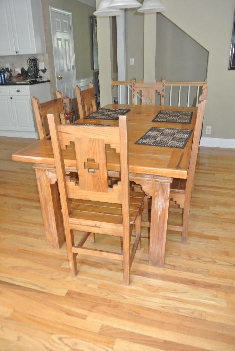 $100 Solid wood dining table and chairs!!