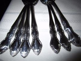 stainless flatware, service for 8