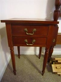 One of two cherry 2-drawer nightstands. Again, dovetailed drawers, poplar used for interior wood.